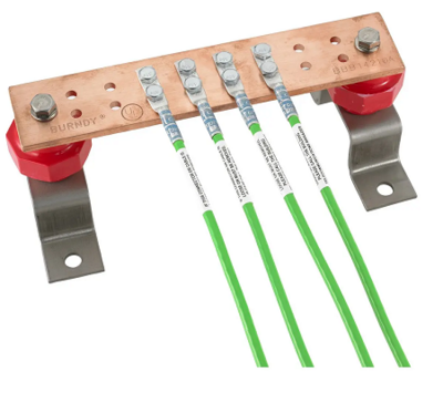 HBBB14210A   Grounding and bonding busbars 2" X10" X 8D insulated Hubbell
