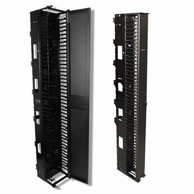 VCM-6D  Organizer Vertical 45U 84"H x 6"W x 22.1"D dual sided with cover black Siemon