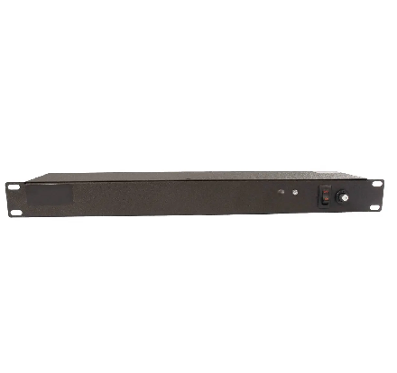 PR10120   Power strips horizontal 19&quot; (Rear 10 outlets Nema 5-20R) Plug 20A/120V Flush black Hubbell