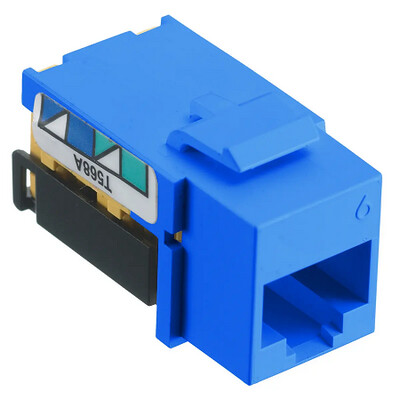 NSJ6B24   Jack CAT6 universal Net Select blue PK24 Hubbell
