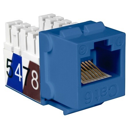 NKJ-6502   Jack CAT6 universal Slim-Style Blue Quest