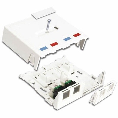 MX-SMZ2-02   Surface mount box 2 PTO white Siemon