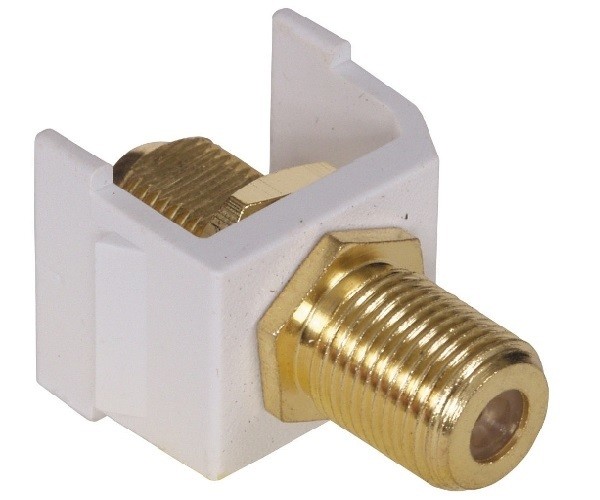 SFFGW Jack F connector F/F office white Hubbell