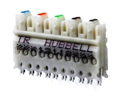 110CB5PR10 Connecting block S110 5pr blue/orange/green/brown/gray Hubbell