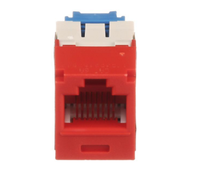 CJ6X88TGRD Jack CAT6A universal mini-com 10G red  Panduit