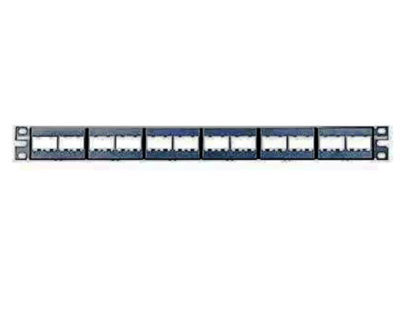 CPP24WBLY Patch panel base 24 PTO with faceplates in black 1U Panduit