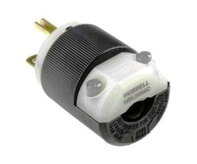HBL5666C Plug straight blade 2P3W 15A 250V (6-15P) black and white Hubbell