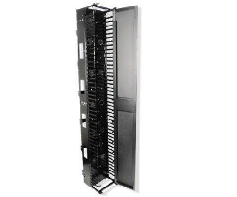 VPC-12 Organizer Vertical 45U 84"H x 12"W x 12"D dual sided with cover black Siemon