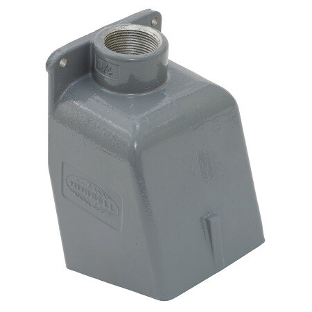 BB601W   Box Pin&amp;sleeve angled aluminum 1-1/4" metallic for 60A IEC Hubbell