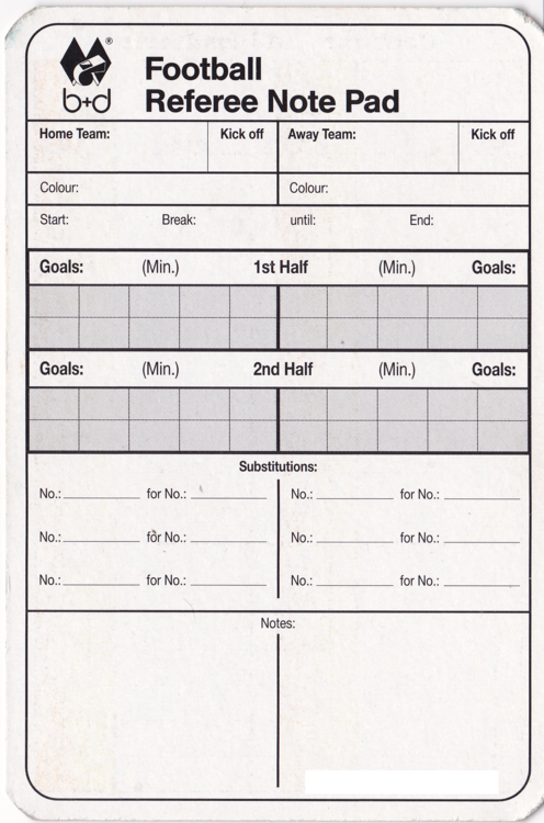 Match Record Cards