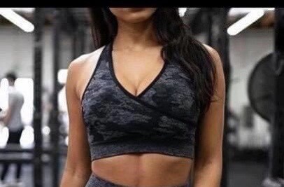 Sports Bra-Grey/Black Camo Sports Bra-Grey/Black Camo