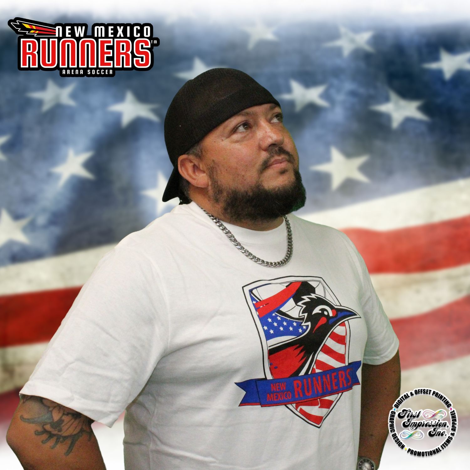 USA/Union Runners Logo Shirt - White