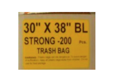 30x38 Garbage Bags Strong Black 200 Bags / Case 30x38 Garbage Bags Strong Black 200 Bags / Case