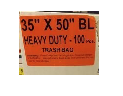 35x50 Garbage Bags Heavy Duty Black 100 Bags / Case 35x50 Garbage Bags Heavy Duty Black 100 Bags / Case