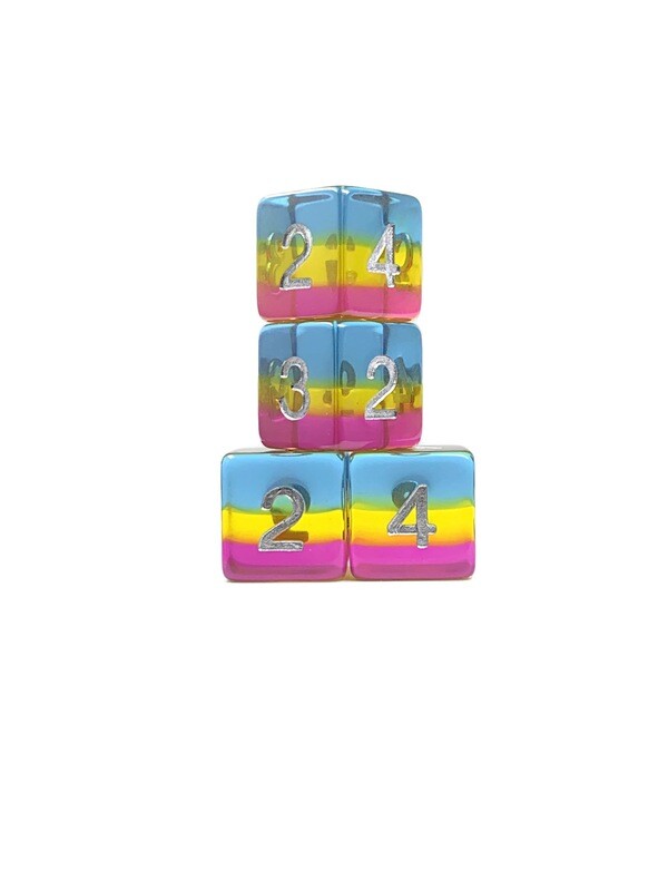 Translucent Pansexual Pride Dice Set