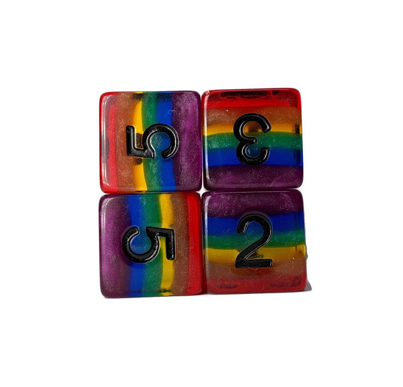 Victory over AIDS Rainbow Pride Dice Set