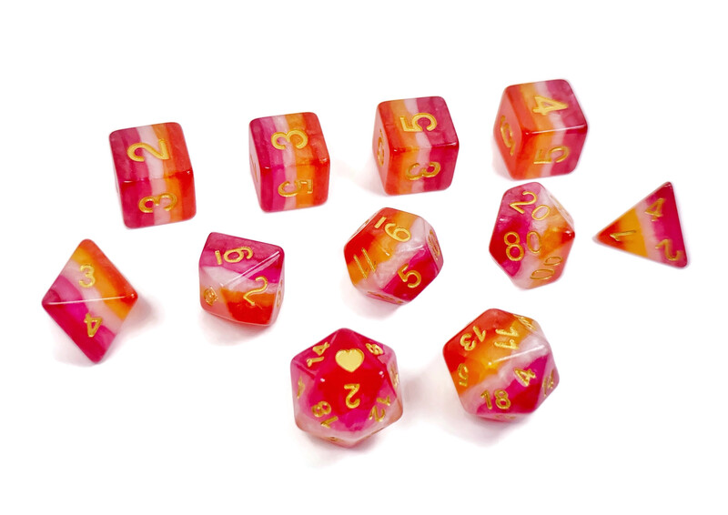 Community Lesbian Pride Dice Set