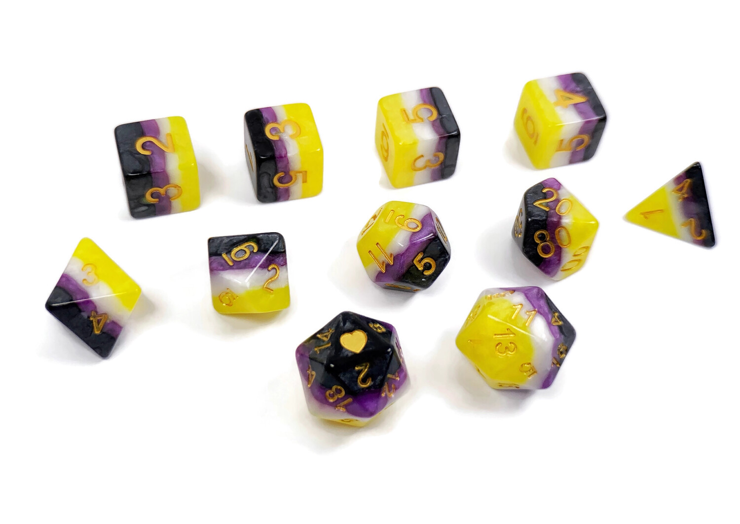 Non-Binary Pride Dice Set