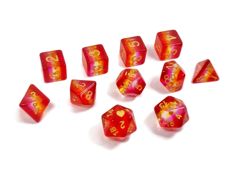 Translucent Community Lesbian Pride Dice Set