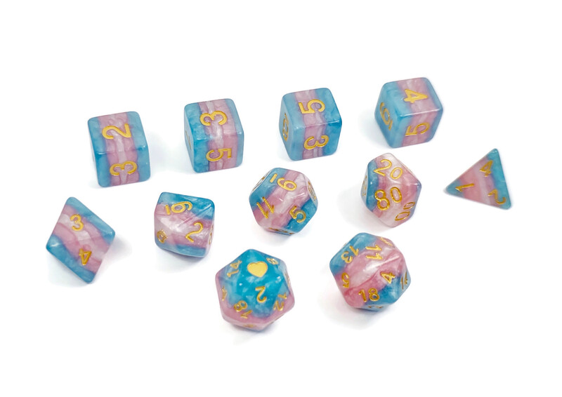 Transgender Pride Dice Set