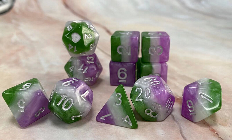 Genderqueer Pride Dice Set