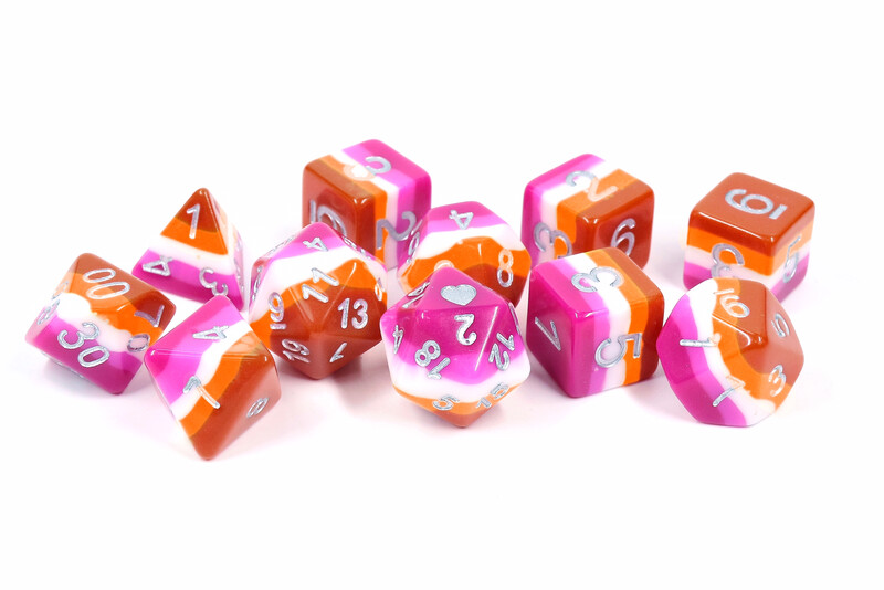 Vibrant Community Lesbian Pride Dice Set