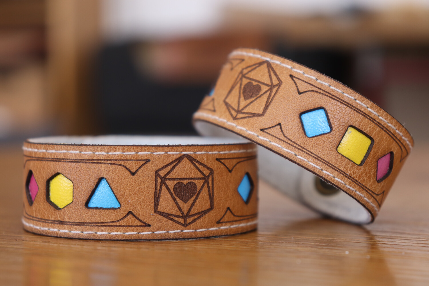 Pansexual Polyhedral Dice Pride Bracelet 