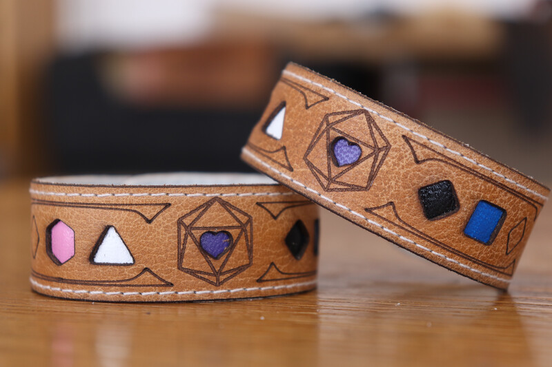 Genderfluid Polyhedral Dice Pride Bracelet 