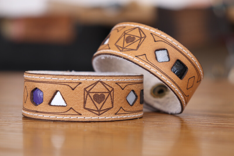 Asexual Polyhedral Dice Pride Bracelet 