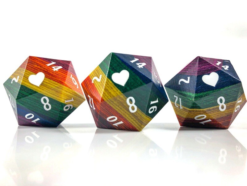 Rainbow Wooden 33mm D20