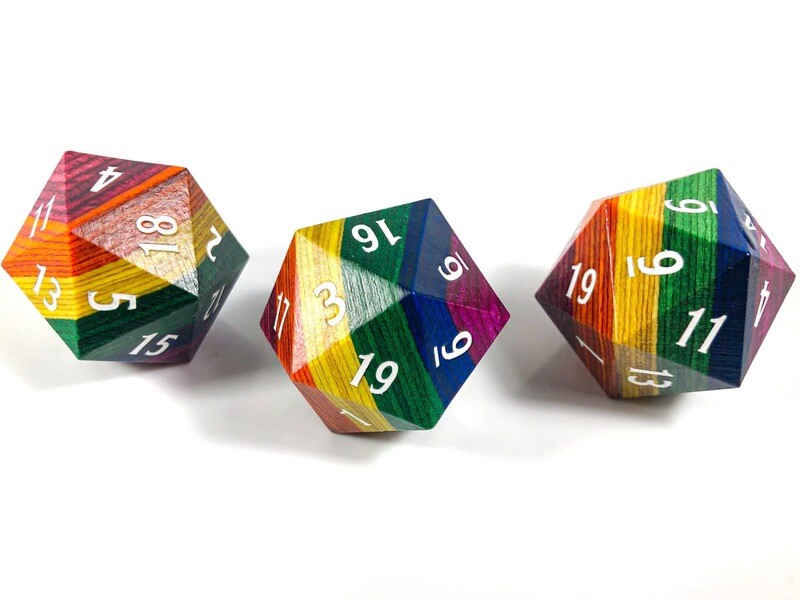 Rainbow Wooden 33mm D20