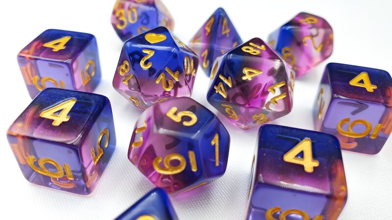 Translucent Genderfluid Pride Dice Set