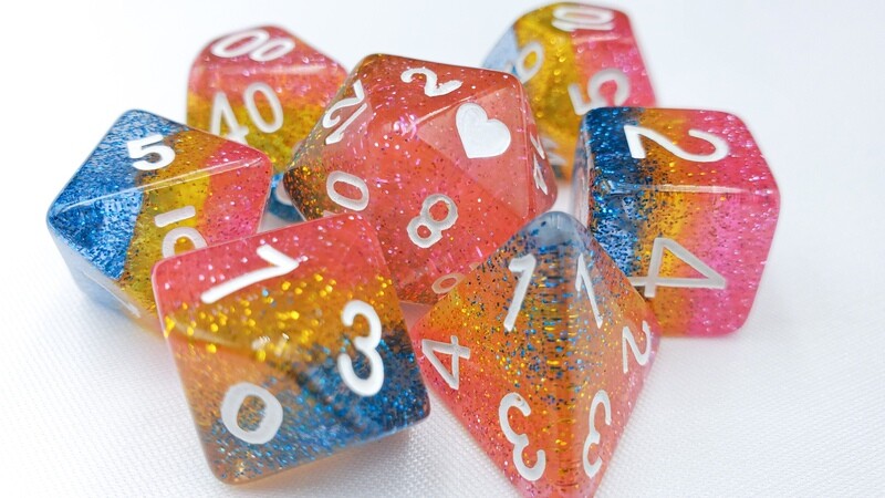 Prismatic Pansexual Pride Dice Set