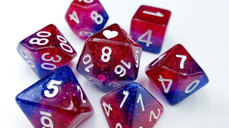 Prismatic Bisexual Pride Dice Set