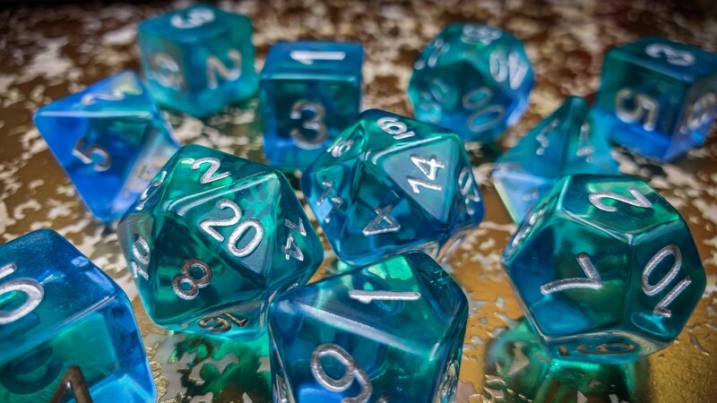 Cobalt Lionett Dice Set