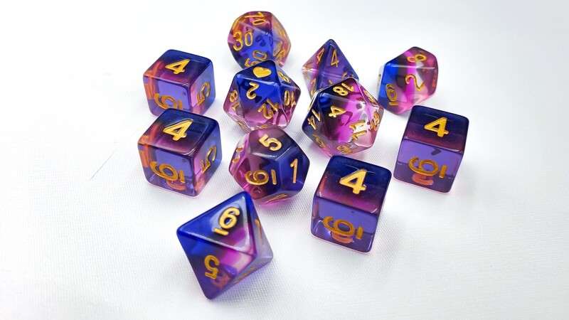 Translucent Genderfluid Pride Dice Set