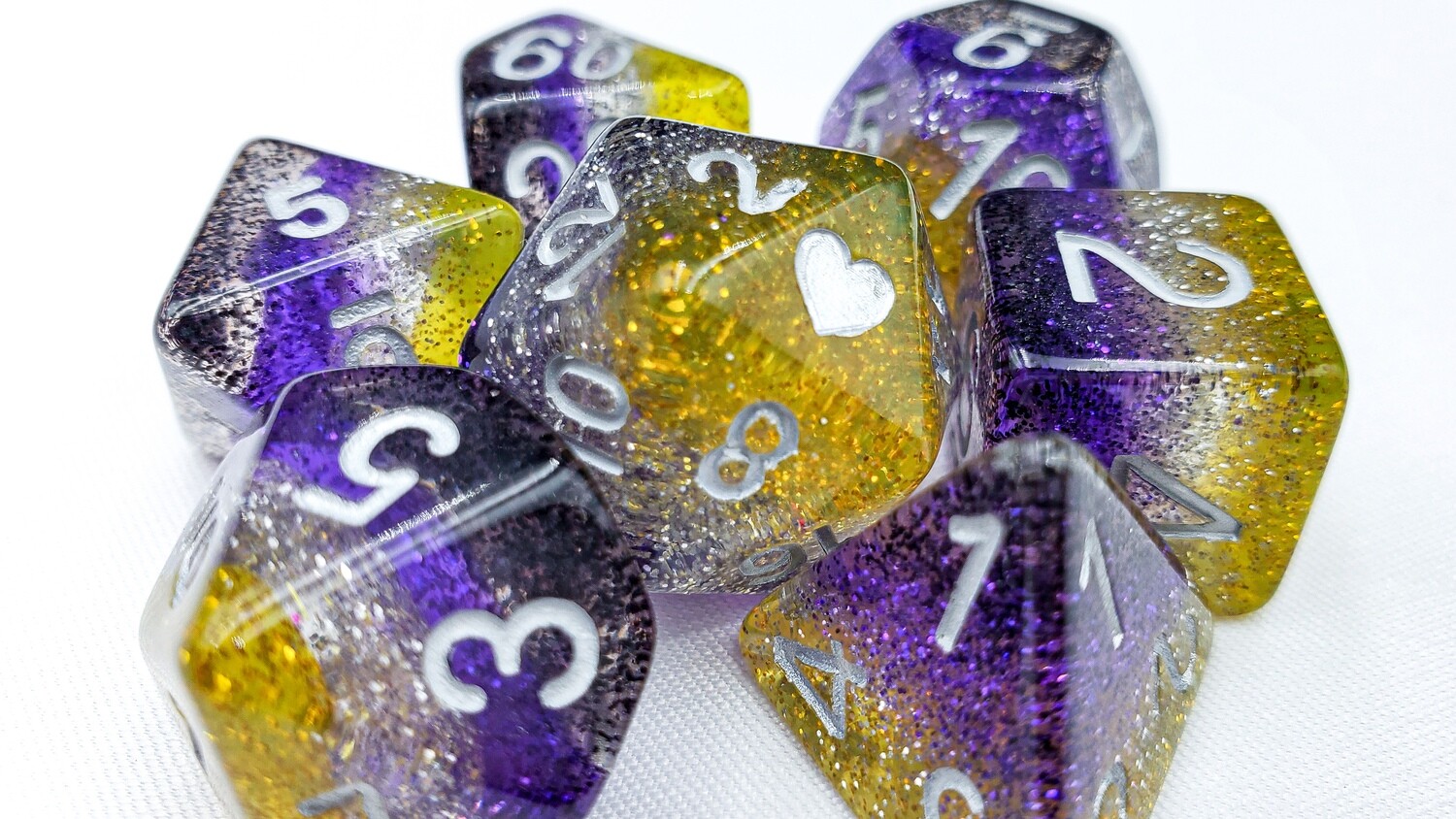 Prismatic Nonbinary Pride Dice Set