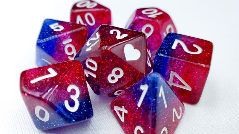 Prismatic Bisexual Pride Dice Set