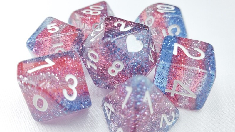 Prismatic Transgender Pride Dice Set