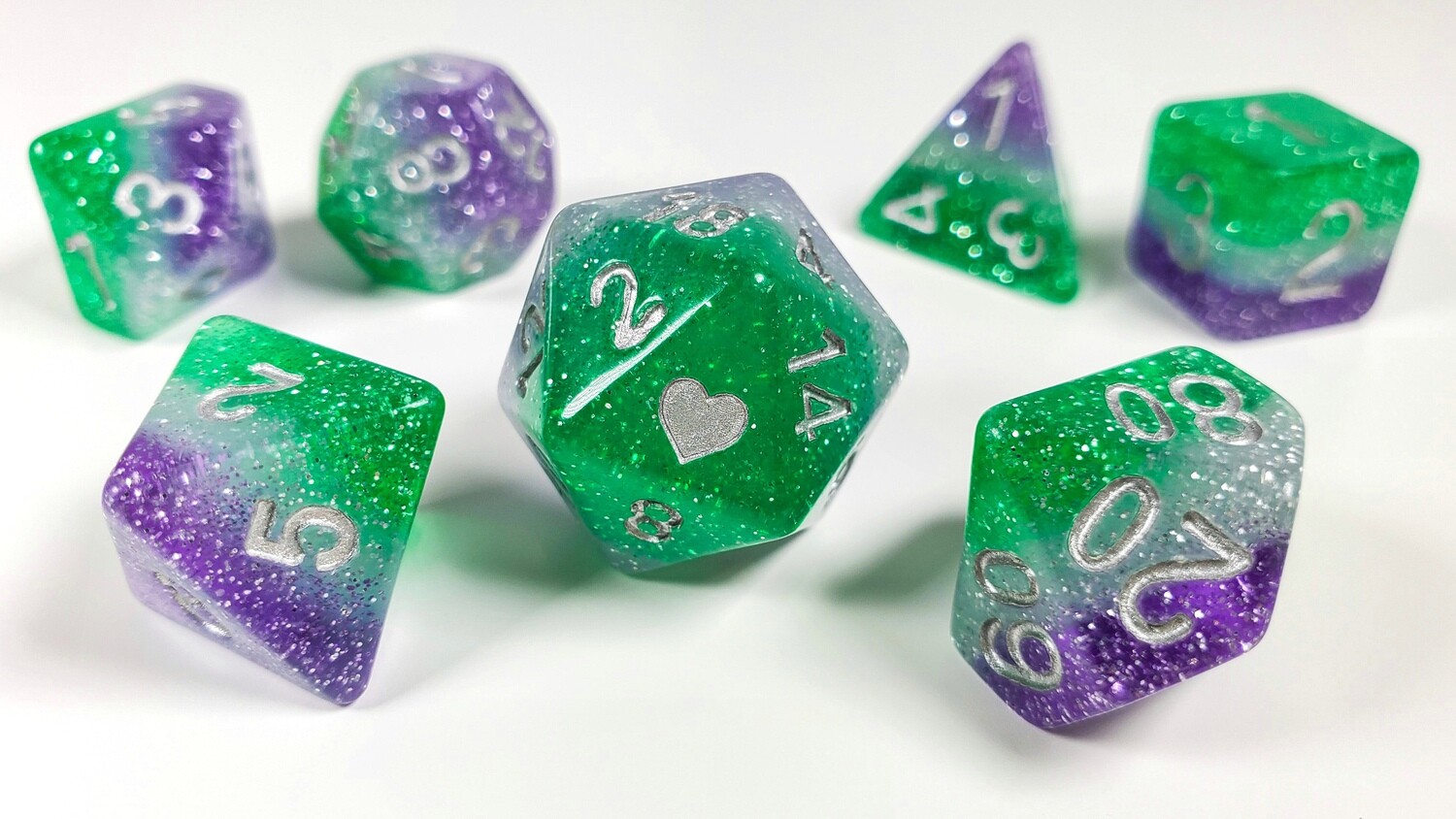 Prismatic Genderqueer Pride Dice Set