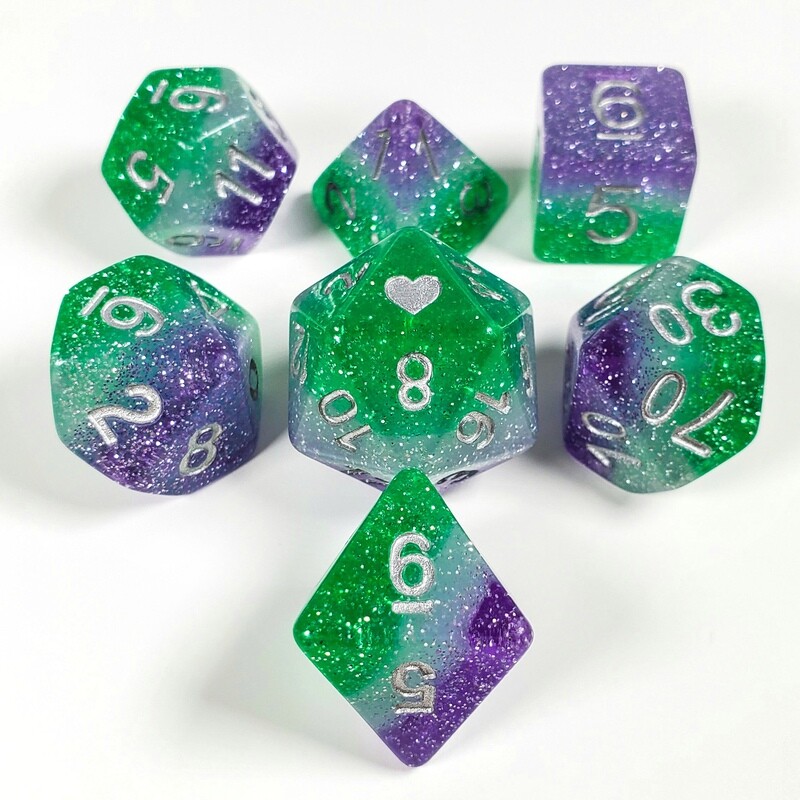 Prismatic Genderqueer Pride Dice Set