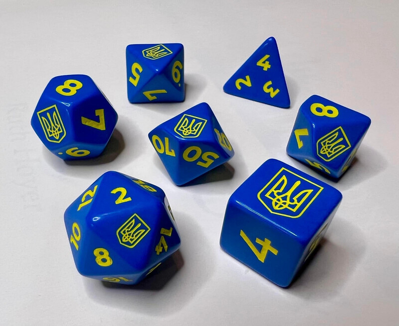 Ukrainian Support Dice Set