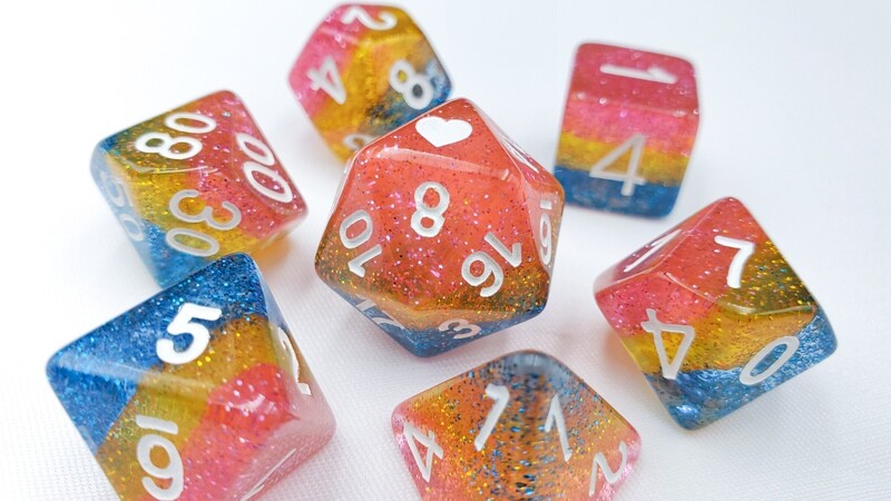 Prismatic Pansexual Pride Dice Set