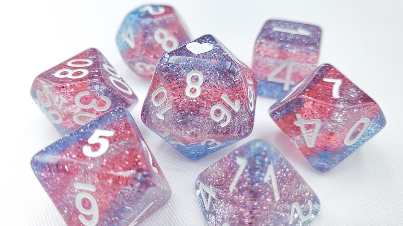 Prismatic Transgender Pride Dice Set