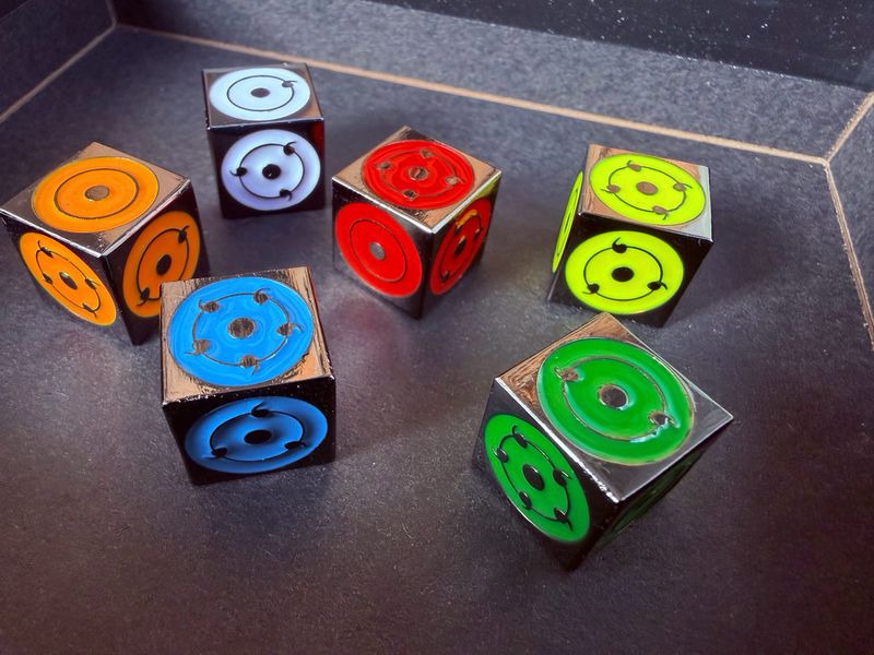 Metal Curse of Hatred Dice - Pack of 6 Prism