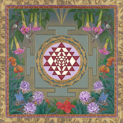 &quot;Lalita&#39;s Garden&quot; Sri Yantra by Rampal ~ Print