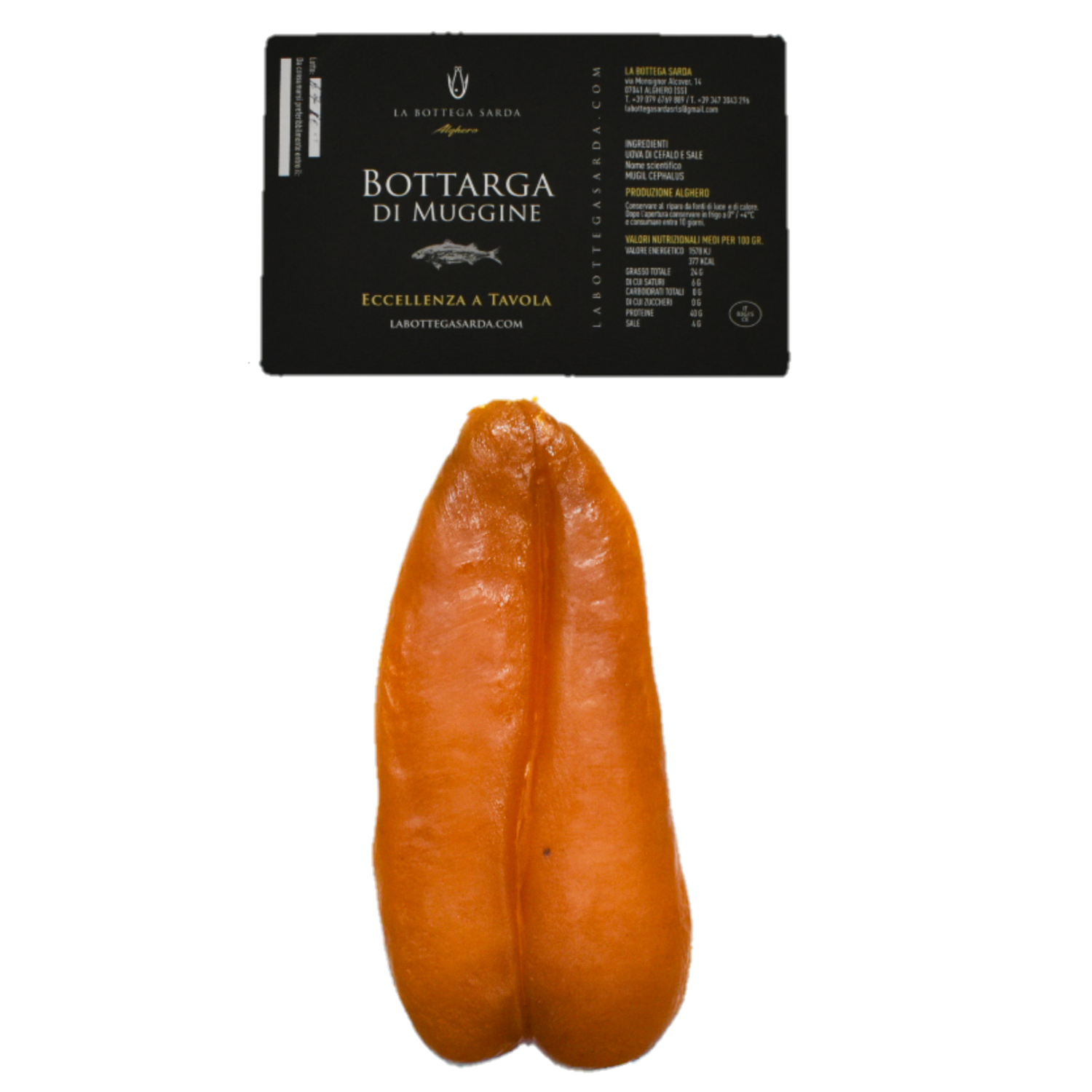 Confezione di bottarga di muggine.