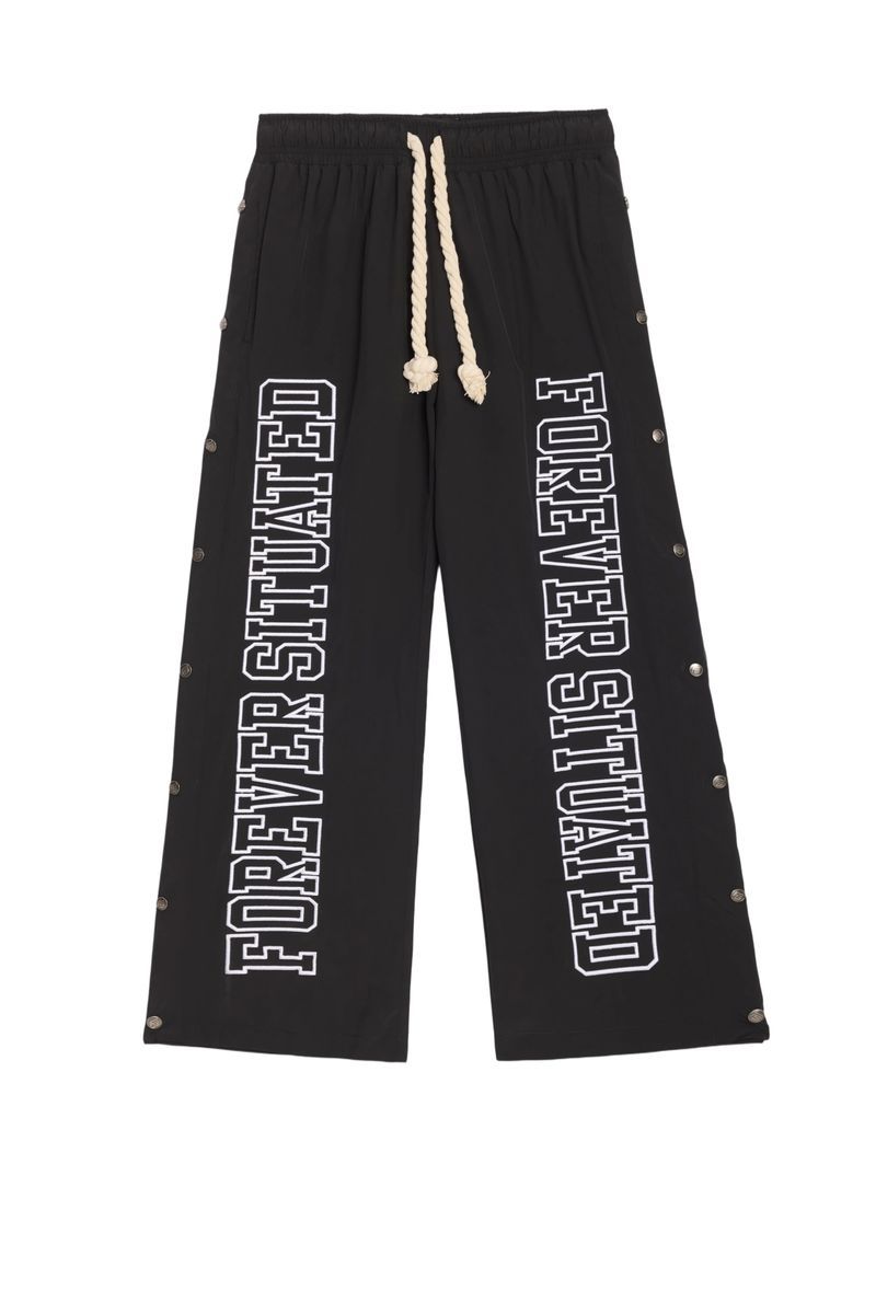 Nylon Track Pants Black