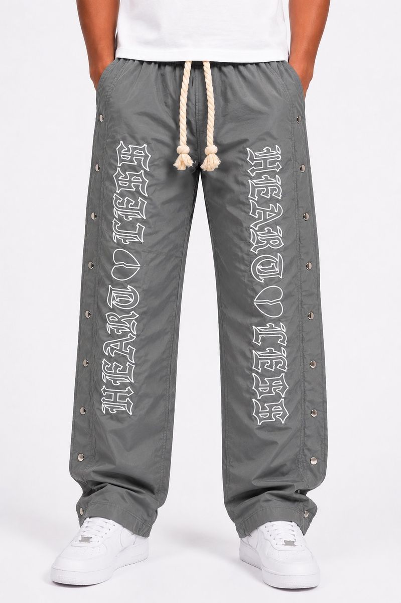 Heartless Nylon Pants - Grey