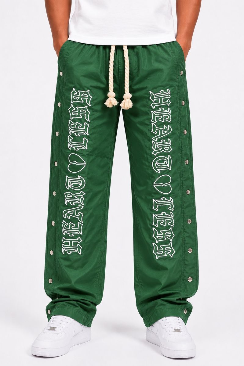 Heartless Nylon Pants - Green